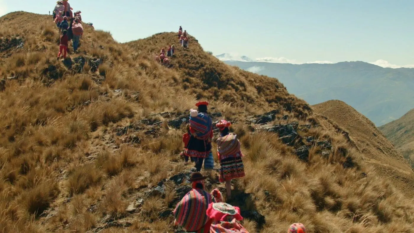Members of communities around Pitukiska walk the mountain ridges.